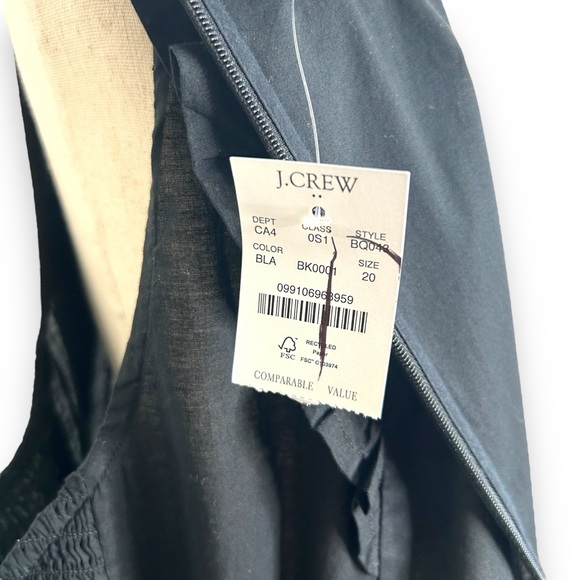 NWT J. Crew V-Neck Smocked Midi Dress Plus Size 20 Ruffle Peasant Cotton NEW - Picture 10 of 10